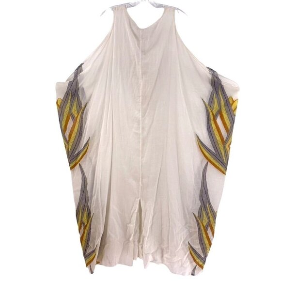 Intimately Free People Size S Off White Semi Shear Batwing Lace Front Maxi Dress - Picture 6 of 8